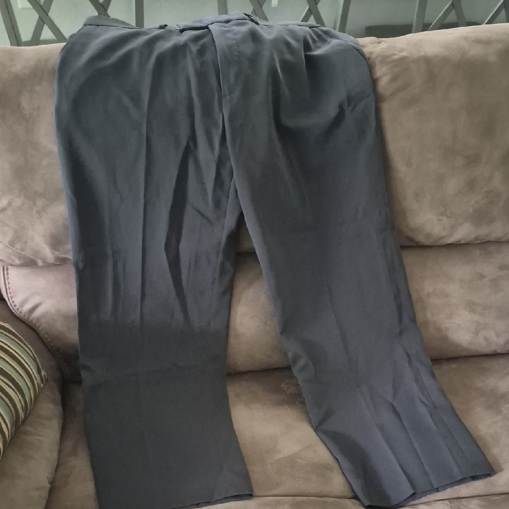 Haggar Gray Dress Pants Straight-Leg Classic